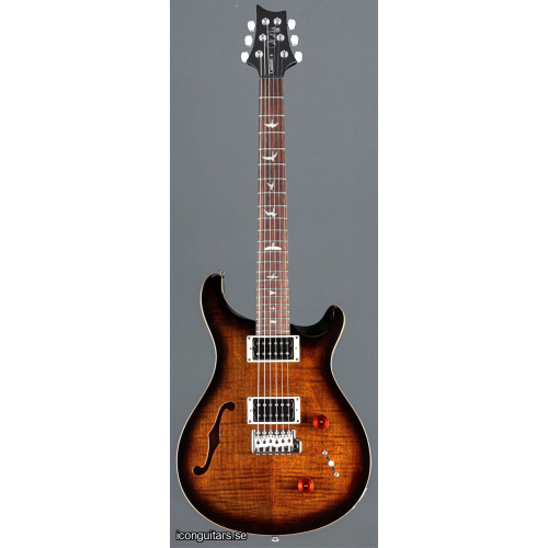 PRS SE Custom 22 Semi-Hollow Black Gold Burst